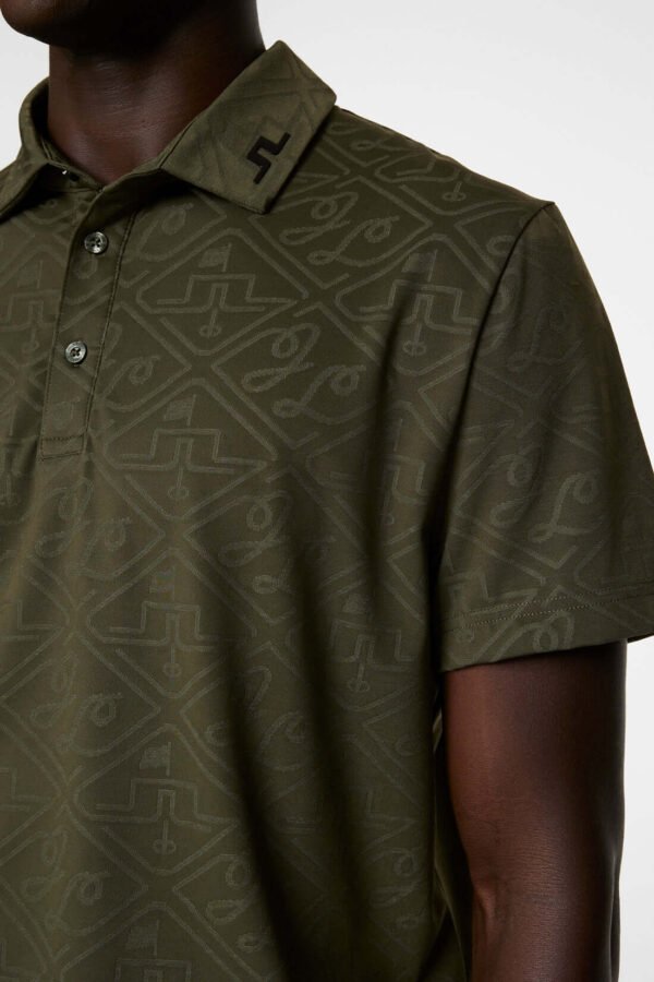 J.Lindeberg Polo de Golf Bison Regular Jacquard
