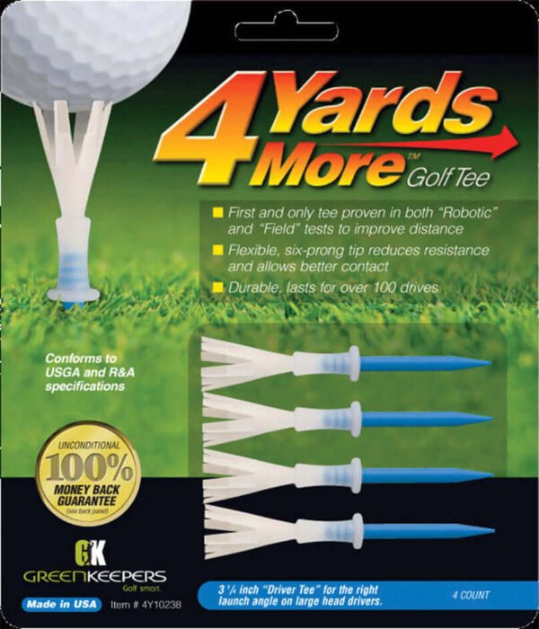 Green Keepers Tees de Golf 4 Yards More 3 1/4"