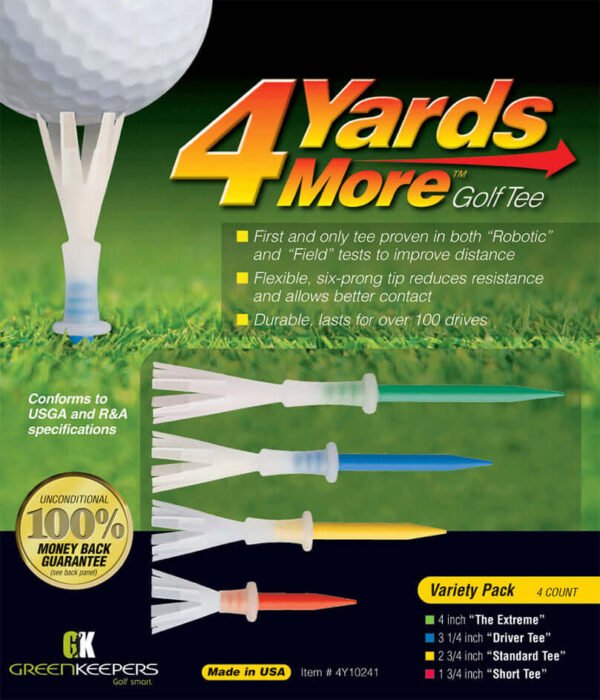 Green Keepers Tees de Golf 4 Yards More Multicolor