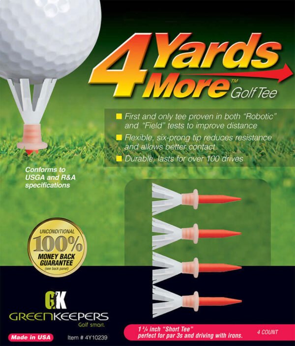 Green Keepers Tees de Golf 4 Yards More 1 3/4"
